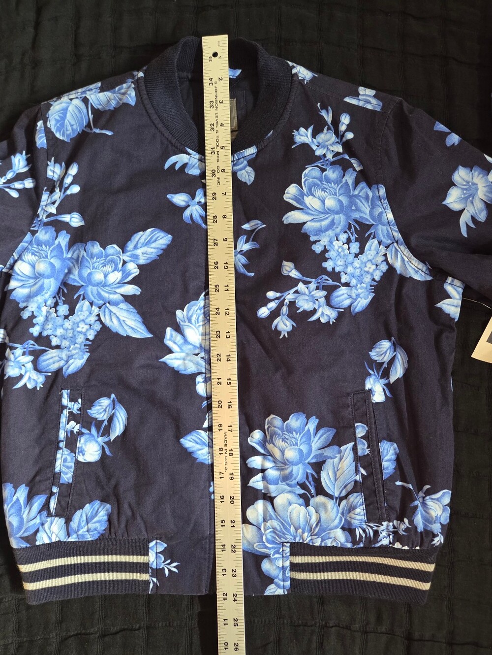 Gap Navy Floral Bomber Jacket NWT - Picture 3 of 3
